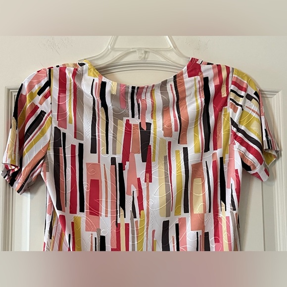 JM Collection Petite Colorful Abstract Women's Blouse Size XS - Picture 2 of 12